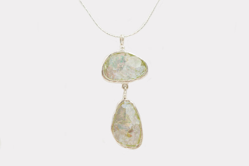 Double Drop Roman Glass Necklace
