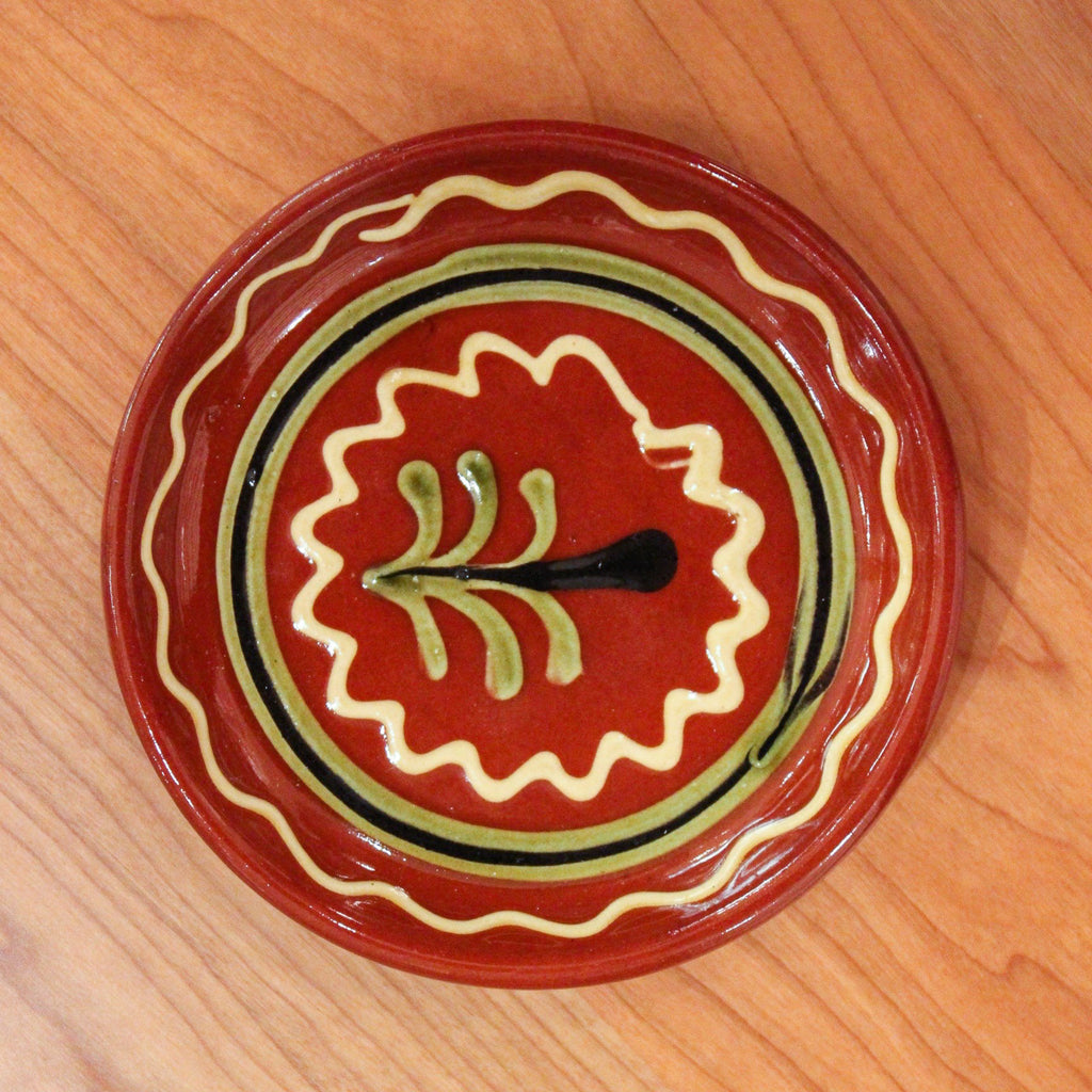 Redware Coaster with Tree