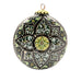 Teal Geometrical Design Small Round Ceramic Ornament