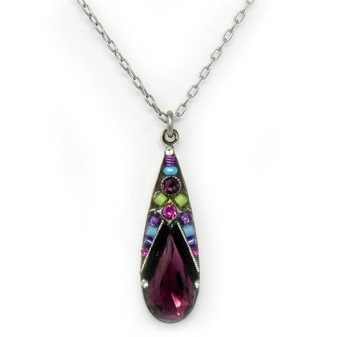 Amethyst Camelia Simple Pendent Necklace by Firefly Jewelry