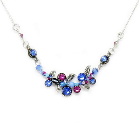 Sapphire Petite Scallop Necklace by Firefly Jewelry