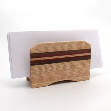 Striped Letter Holder in Oak