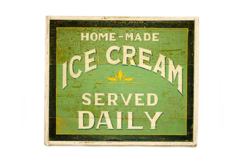 Homemade Ice Cream Served Daily Green Americana Art