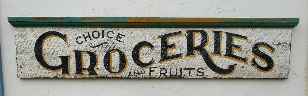 Choice Groceries and Fruits Sign