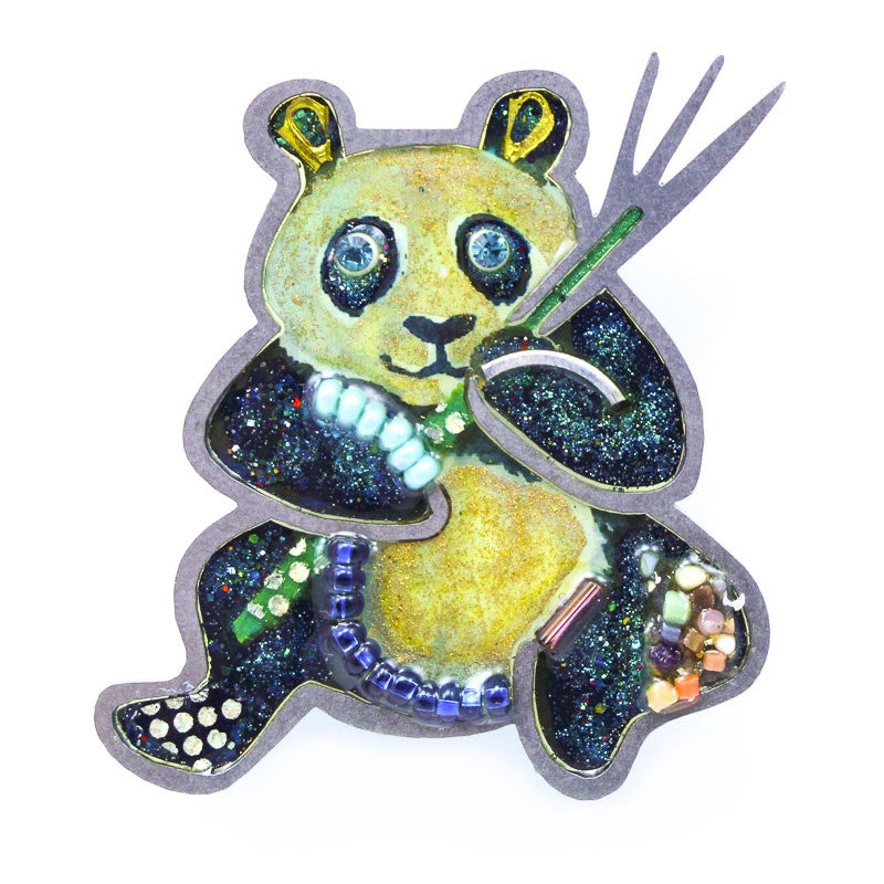 Embellished Hungry Panda Pin