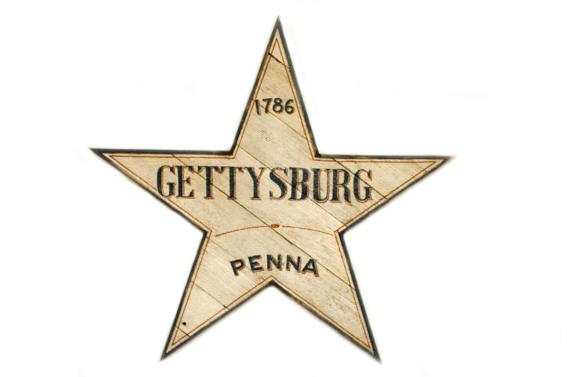 Gettysburg Star in White Americana Art