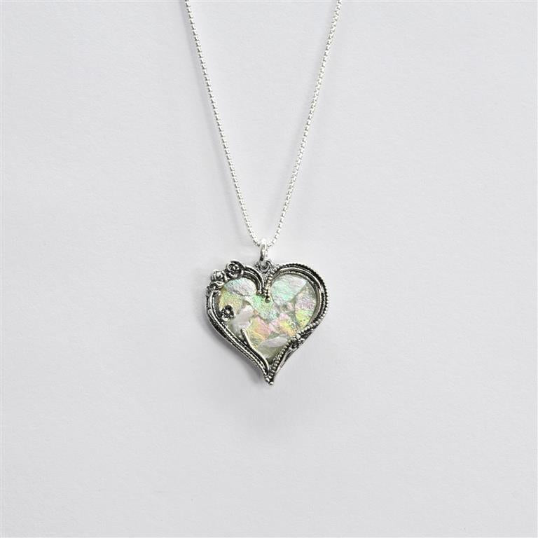 Heart Roman Glass Necklace