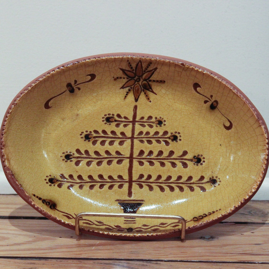 Christmas Tree Small Oval Plate