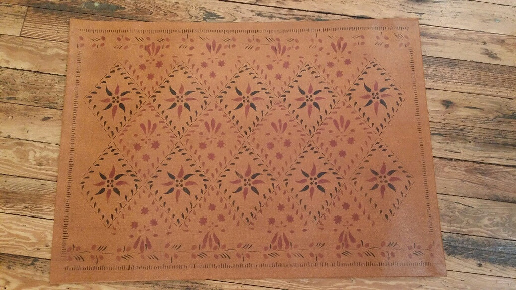 Wayside Inn Floorcloth in Antique- Size 24" x 36"