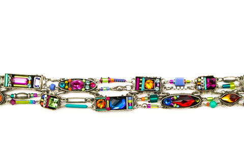 Multi Color Milano Three Tier Bracelet by Firefly Jewelry