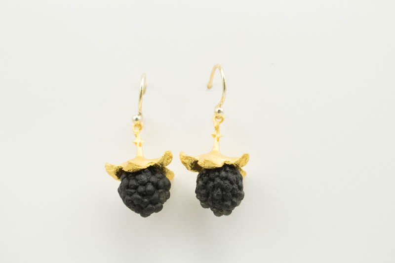 Blackberry Dangle Wire Earrings