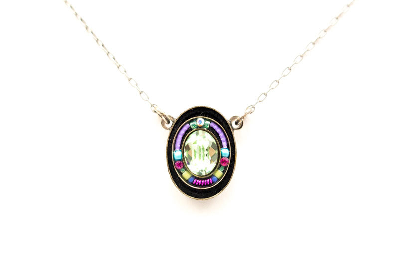 Peridot Single Oval Necklace by Firefly Jewelry