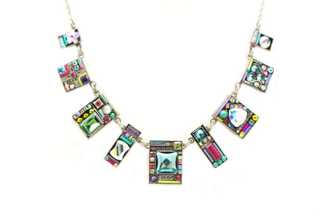 Soft Geometric Large Square Necklace by Firefly Jewelry
