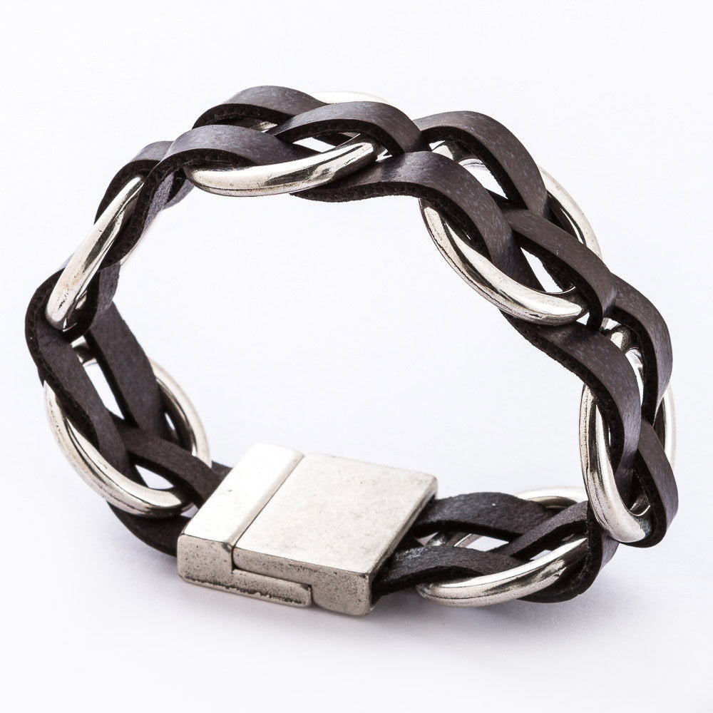 Symmetric Leather Bracelet