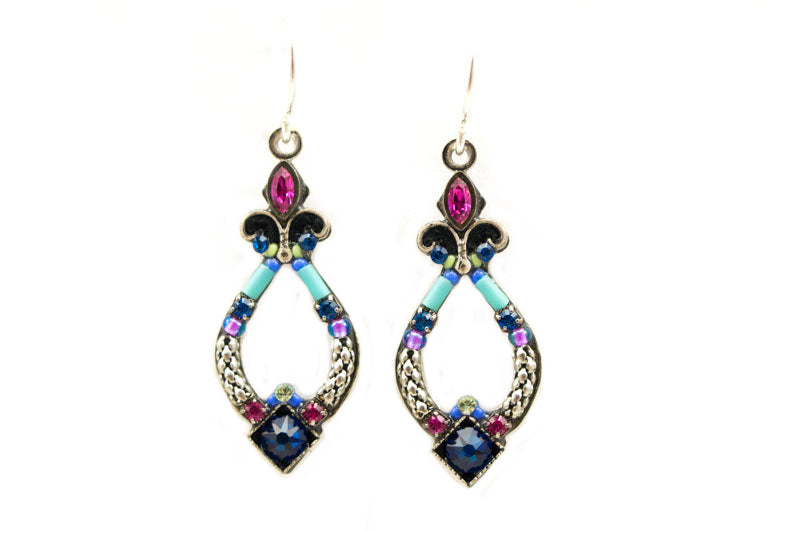 Bermuda Blue Angels Harp Earrings by Firefly Jewelry