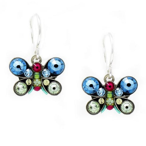 Aquamarine Butterfly Petite Earrings by Firefly Jewelry
