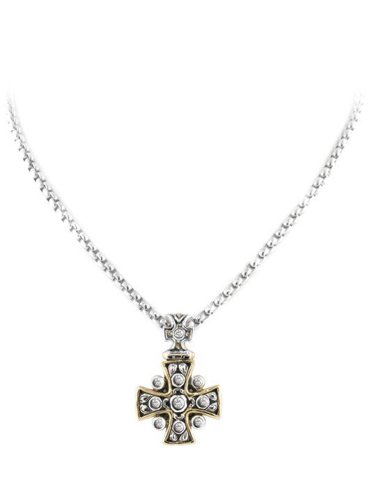 O-Link Collection Cross CZ Necklace by John Medeiros