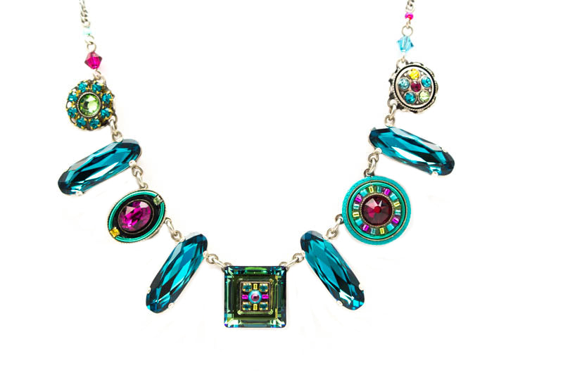 Indicolite La Dolce Vita Oblong Necklace by Firefly Jewelry