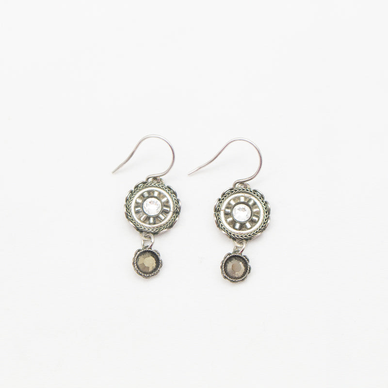 Silver La Dolce Vita Small Round Earrings by Firefly Jewelry
