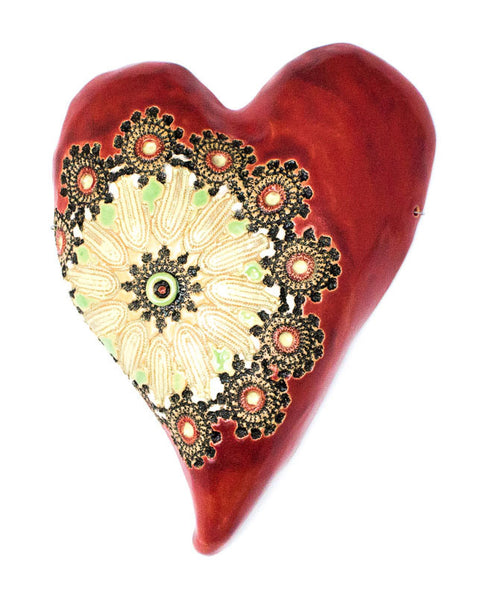 Radiance Heart Ceramic Wall Art - Large