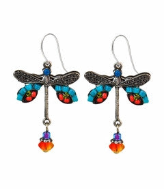 Multi Color Dragonfly Earrings by Firefly Jewelry
