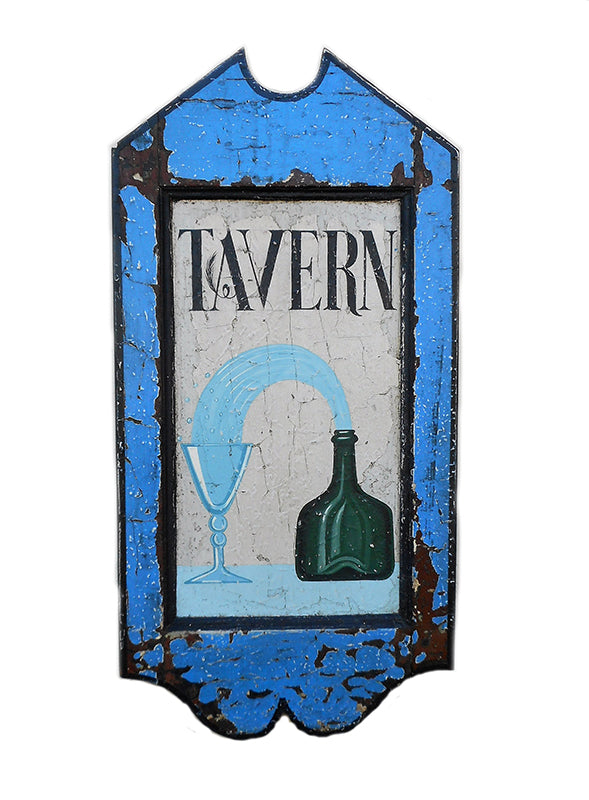 Tavern with Blue Frame Americana Art