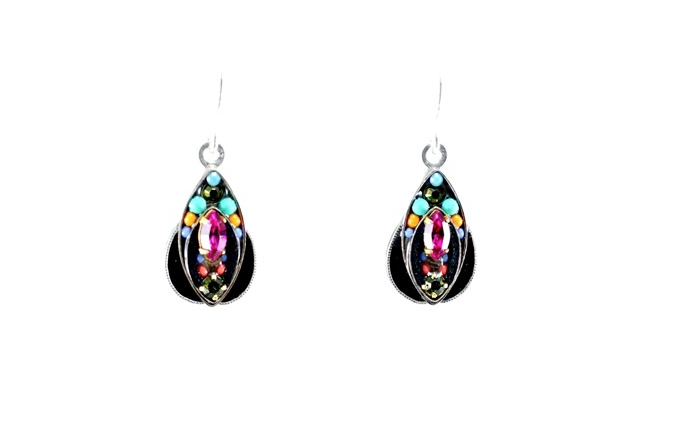 Multi Color Winged Teardrop Earrings by Firefly Jewelry