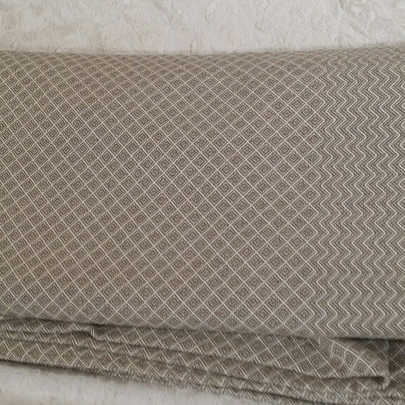 Diamonds and Chevron Queen Coverlet in Olive