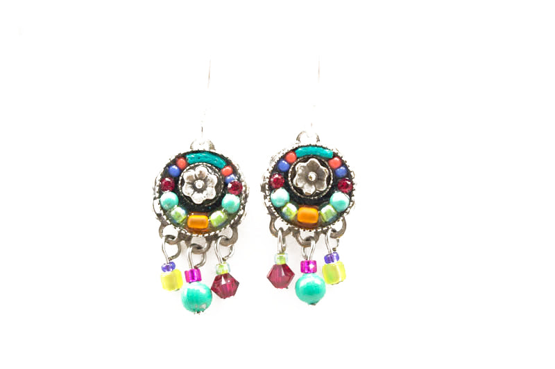 Multi Color Botanical Floret Earrings by Firefly Jewelry