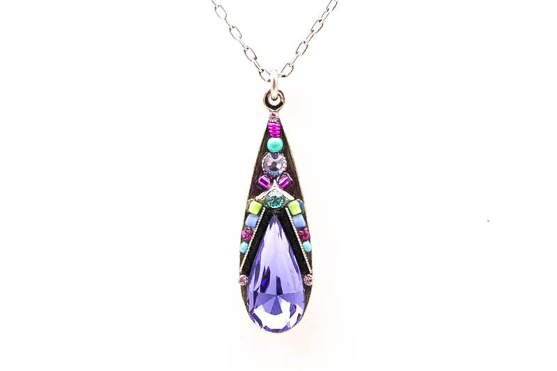 Tanzanite Camelia Simple Pendent Necklace by Firefly Jewelry