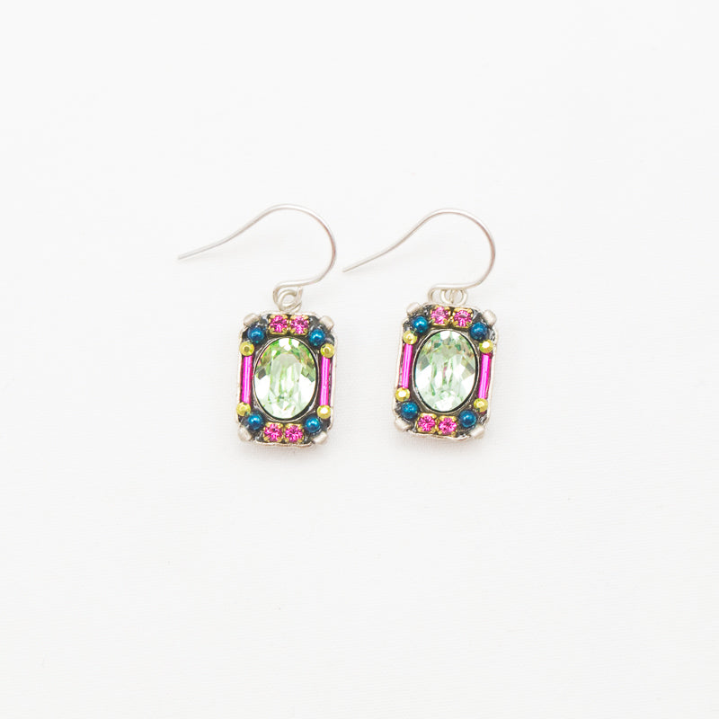 Chrysolite Petite Crystal Earrings by Firefly Jewelry