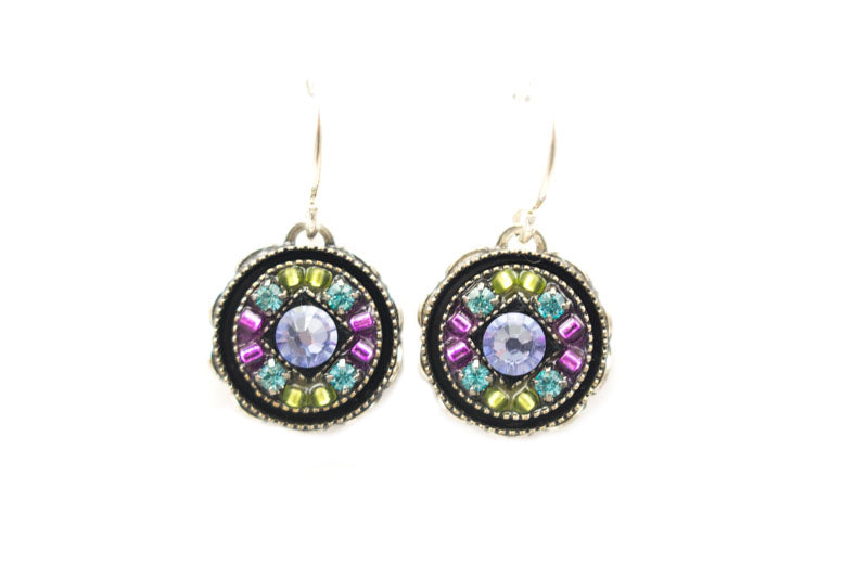 Lavender Isabella Round Earrings by Firefly Jewelry