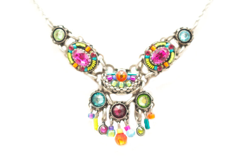 Multi Color Emma Mosaic Necklace by Firefly Jewelry