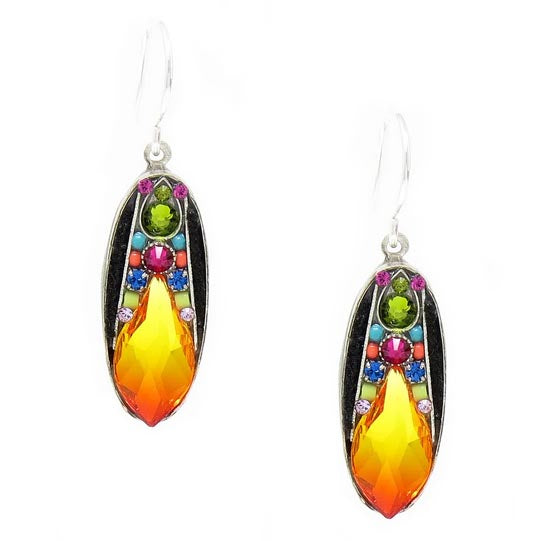 Multi Color Diva Large Earrings by Firefly Jewelry