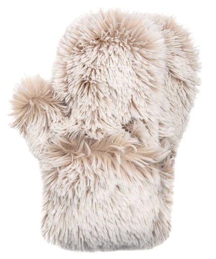 Foxy Beach with Cuddly in Sand Luxury Faux Fur Mittens