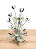 Blue Flowers with Dragonfly Wall Art by Bovano