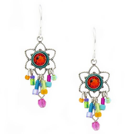Multi Color Light Medium Earrings by Firefly Jewelry