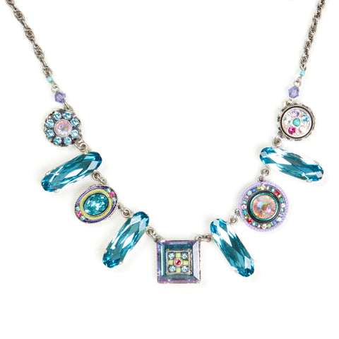 Soft La Dolce Vita Oblong Crystal Necklace by Firefly Jewelry