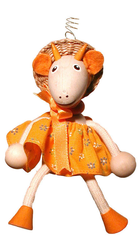 Goat Girl With Horns Handcrafted Wooden Jumpie