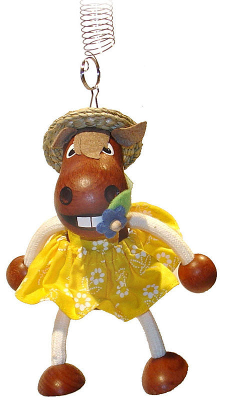 Horse Lady Handcrafted Wooden Jumpie