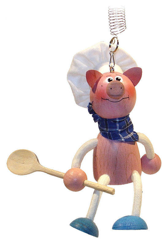 Piggy Cook Handcrafted Wooden Jumpies