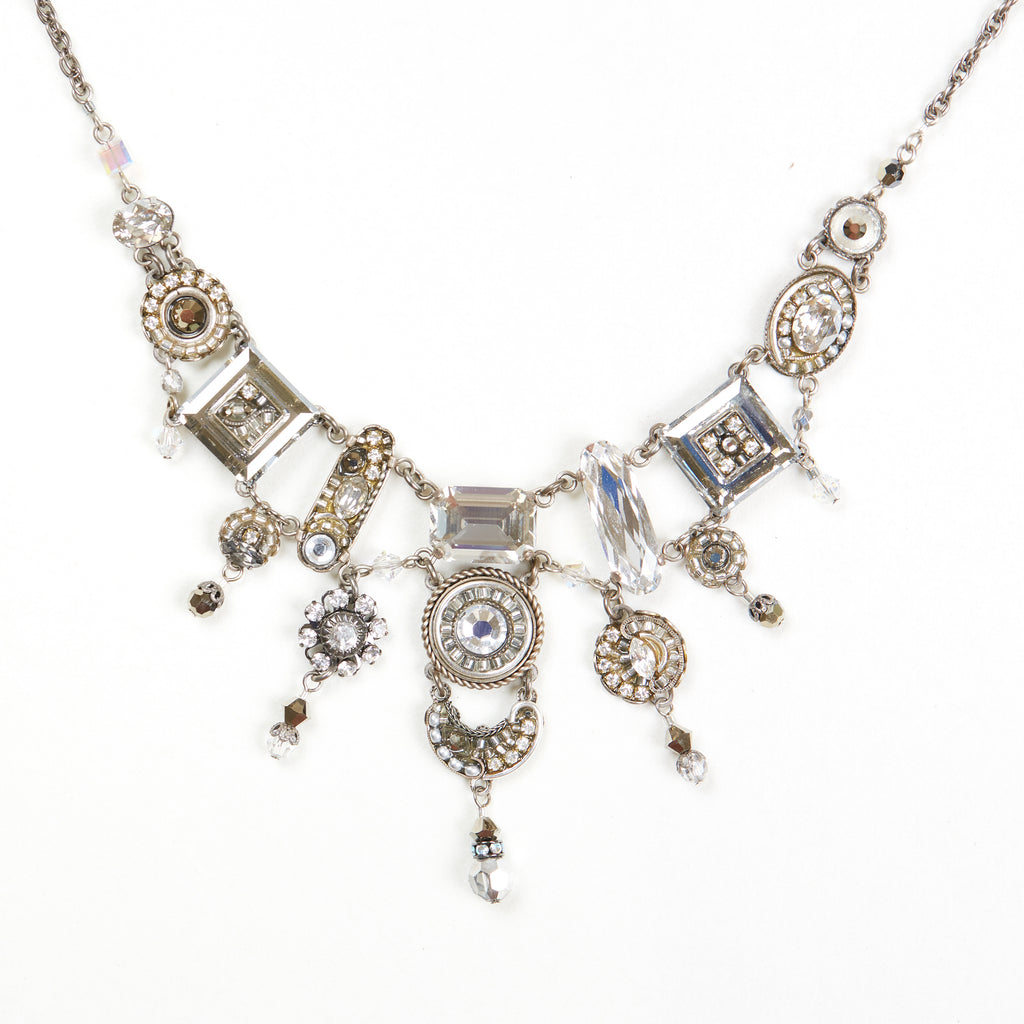 Silver La Dolce Vita Elaborate Necklace by Firefly Jewelry