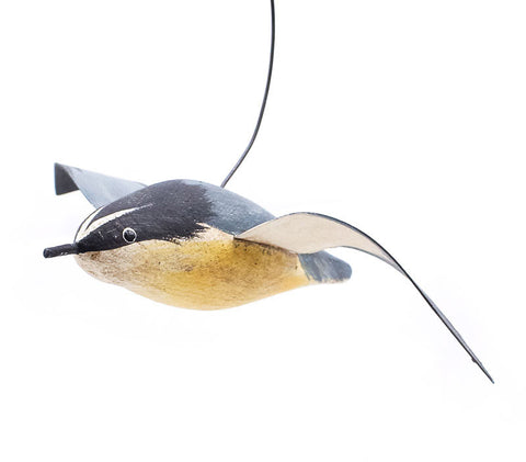 Flying Slate Junco Songbird Ornament