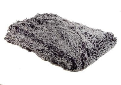 Silver Tip Fox in Black Luxury Faux Fur Throw