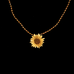 Sunflower 16'' Adjustable Pendant Necklace