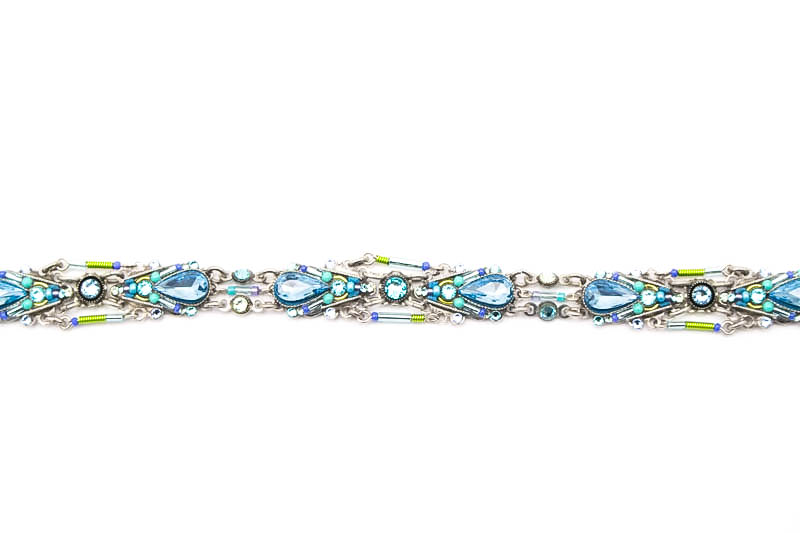 Aquamarine Camelia Bracelet by Firefly Jewelry