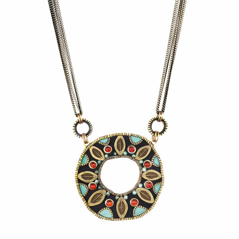 Earth Large Open Circle Necklace